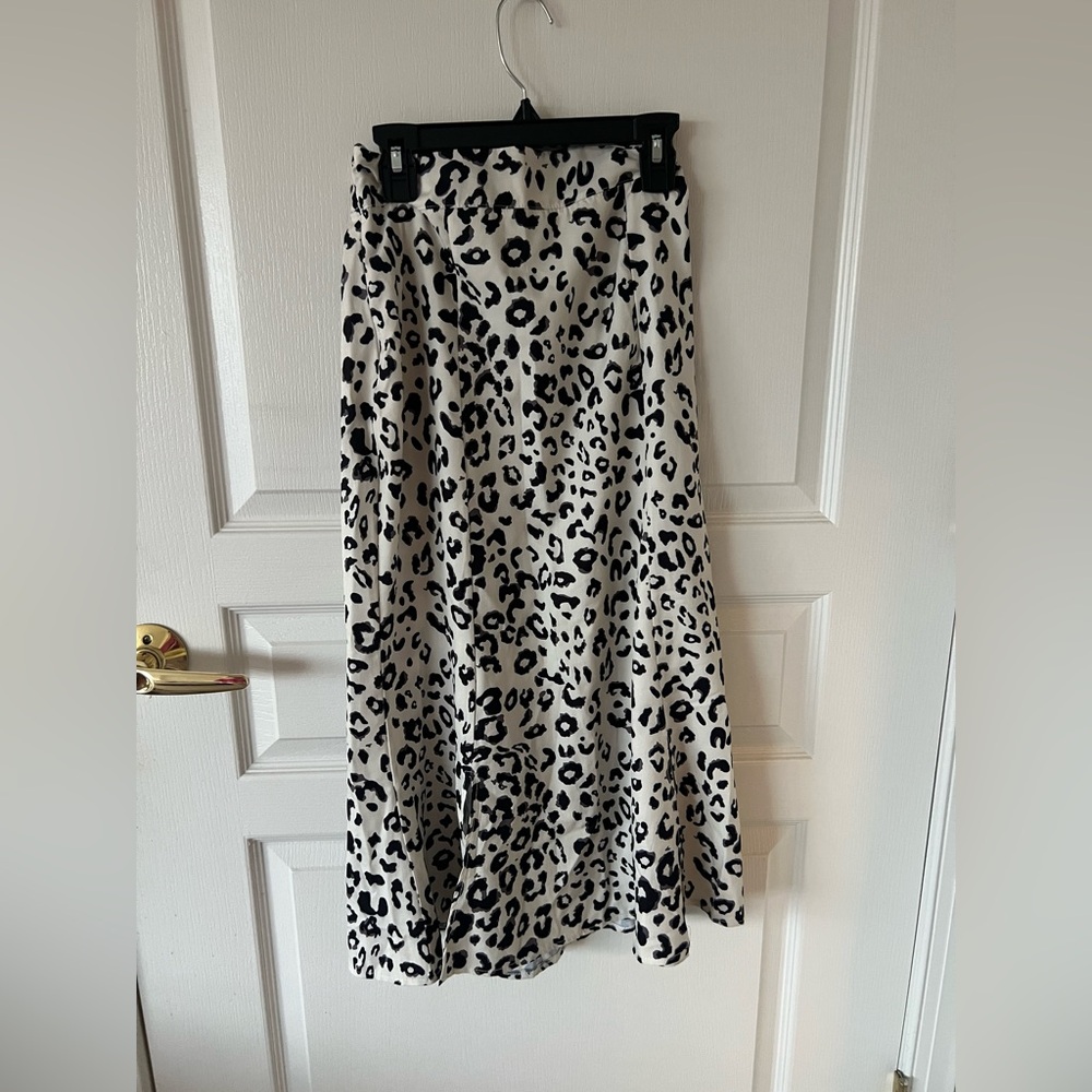 leopard print midi dress